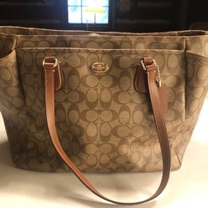 Coach Signature Tote/Baby Bag